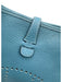 Hermes Blue Leather Clemence Perforated Saddle Certified by Entrupy Bag Blue / S/M