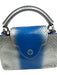 Louis Vuitton Blue & Silver Leather Python Ombre Top Handle Bag Blue & Silver / Small