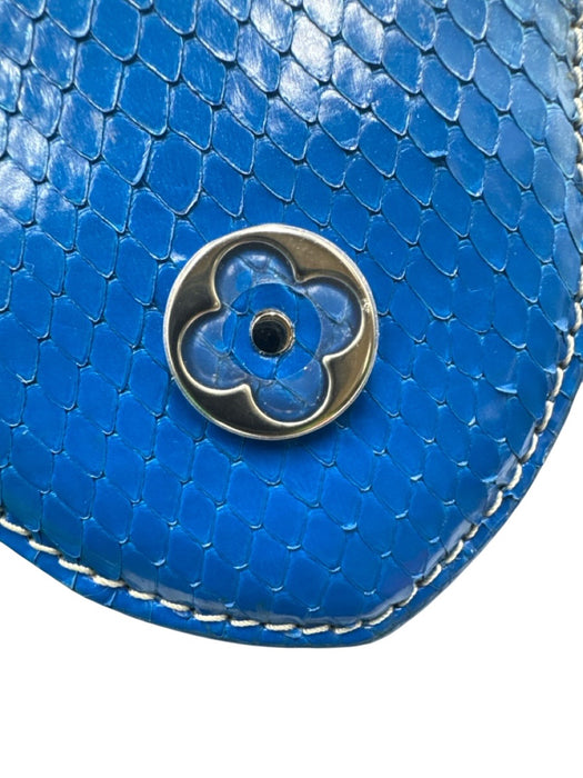 Louis Vuitton Blue & Silver Leather Python Ombre Top Handle Bag Blue & Silver / Small