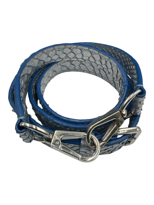 Louis Vuitton Blue & Silver Leather Python Ombre Top Handle Bag Blue & Silver / Small