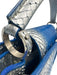 Louis Vuitton Blue & Silver Leather Python Ombre Top Handle Bag Blue & Silver / Small
