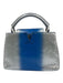 Louis Vuitton Blue & Silver Leather Python Ombre Top Handle Bag Blue & Silver / Small
