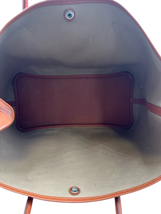 Hermes Orange Canvas Leather trim Top Handle Tote Vintage Bag Orange / M/L