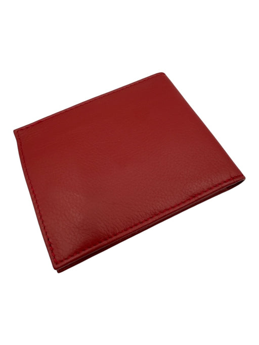 Rolex Red Leather Bifold Wallet Red