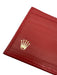 Rolex Red Leather Bifold Wallet Red