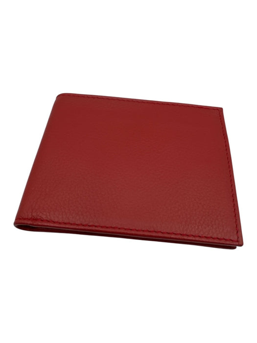 Rolex Red Leather Bifold Wallet Red