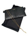 Saint Laurent Black Leather Lizard Gold Chain Wallet on a Chain Clutch Wallets Black
