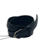 Saint Laurent Black Leather Skinny SHW Belts Black / 90