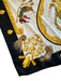 Hermes Black, Cream, Yellow & Green Silk Abstract Vintage scarf Black, Cream, Yellow & Green / 90 cm