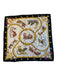 Hermes Black, Cream, Yellow & Green Silk Abstract Vintage scarf Black, Cream, Yellow & Green / 90 cm
