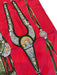Gucci Burgundy & Green Print Silk Saddle Print scarf Burgundy & Green Print / 90 cm
