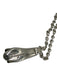 Ferragamo Silver Sterling Silver 925 Dainty Pendant Shoe Necklace Silver