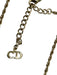 Christian Dior Black & Gold Metal Enamel GHW Pendant Necklace Black & Gold