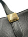 Burberry Black Leather Pebbled Gold Hardware Tote Top Handle Bag Black / Small