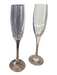 Faberge Clear Crystal Champagne Set Of 2 Glasses Clear