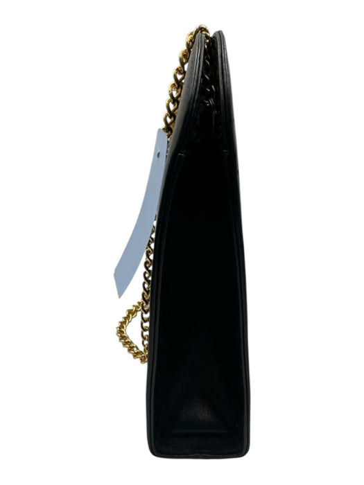 Ferragamo Black Leather Gold hardware Chain Dome Vintage Bag Black / Small