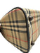 Burberry Tan Print Canvas Novacheck Top Handle Vintage Bag Tan Print / Small