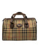 Burberry Tan Print Canvas Novacheck Top Handle Vintage Bag Tan Print / Small