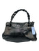 Ferragamo Black Patent Leather Braided Strap Tote Logo Bag Black / Medium