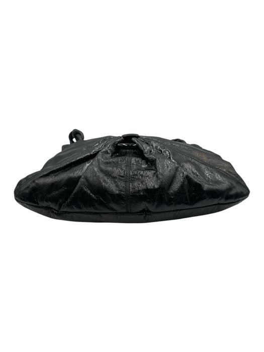 Ferragamo Black Patent Leather Braided Strap Tote Logo Bag Black / Medium
