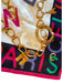 Celine Cream, Red, Navy Cotton Blend Logo Chain Print Vintage scarf Cream, Red, Navy / XS