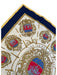 Hermes Navy, Cream, Yellow Silk Sailboats Baroque Print scarf Navy, Cream, Yellow / 90cm
