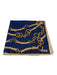 Celine Blue, Black, Yellow Cotton Blend Chain Print Logo Vintage scarf Blue, Black, Yellow / XS