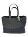 Chanel Black Nylon Leather straps Monogram Tote Vintage Bag Black / M/L
