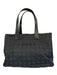 Chanel Black Nylon Leather straps Monogram Tote Vintage Bag Black / M/L