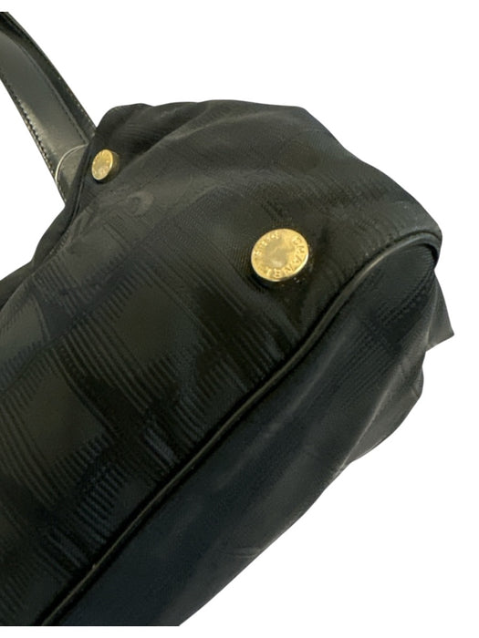 Chanel Black Nylon Leather straps Monogram Tote Vintage Bag Black / M/L