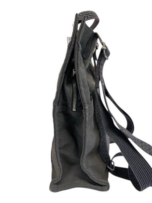 Hermes Brown & Charcoal Canvas Abstract Top Handle Vintage Backpack Bag Brown & Charcoal / M