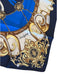 Louis Quatorze Blue & Cream Silk Abstract Baroque scarf Blue & Cream / XS