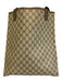 Gucci Beige Print Coated Canvas Monogram Web Tote Vintage Bag Beige Print / M/L
