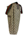 Gucci Beige Print Coated Canvas Monogram Web Tote Vintage Bag Beige Print / M/L