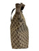 Gucci Brown & Beige Print Canvas Leather Strap Monogram Tote Vintage Bag Brown & Beige Print / Medium