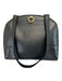 Celine Black Leather Pebbled Gold Hardware Dome Double Strap Bag Black / Medium