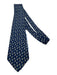 Ferragamo Navy & Gray Silk Dogs Tie Navy & Gray