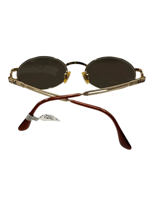 Vogue Gold Metal Oval Sunglasses Gold