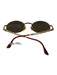 Vogue Gold Metal Oval Sunglasses Gold