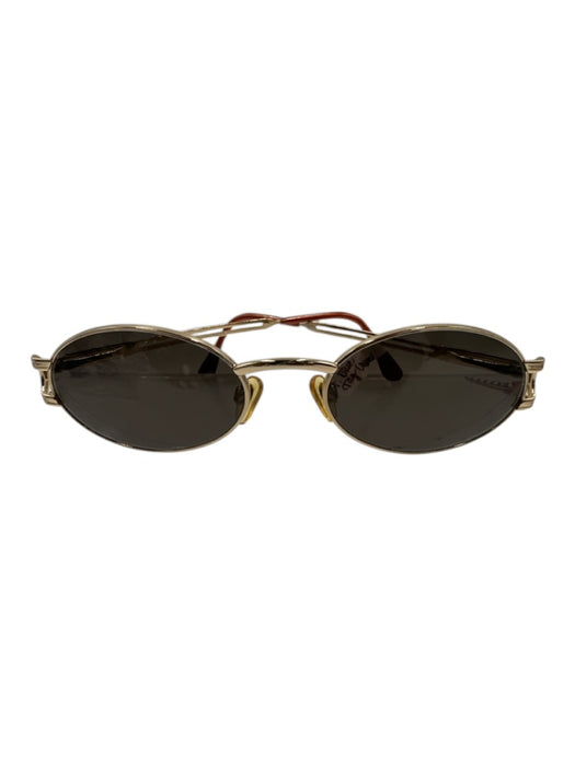 Vogue Gold Metal Oval Sunglasses Gold