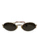 Vogue Gold Metal Oval Sunglasses Gold
