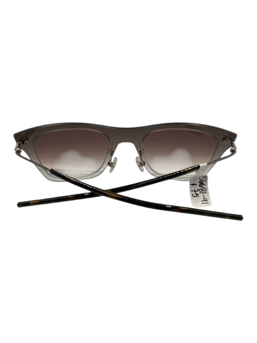 Marc Jacobs Brown & Clear Lucite Ombre Mirrored Rectangle Sunglasses Brown & Clear