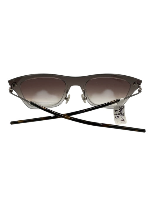 Marc Jacobs Brown & Clear Lucite Ombre Mirrored Rectangle Sunglasses Brown & Clear