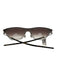 Marc Jacobs Brown & Clear Lucite Ombre Mirrored Rectangle Sunglasses Brown & Clear