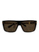 Marc Jacobs Black & Gold Acetate Bronze Dark Tint Sunglasses Black & Gold