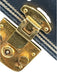 Gucci Navy Blue Leather Gold hardware Top Handle Crossbody Strap Bag Navy Blue / Medium