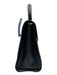 Gucci Navy Blue Leather Gold hardware Top Handle Crossbody Strap Bag Navy Blue / Medium