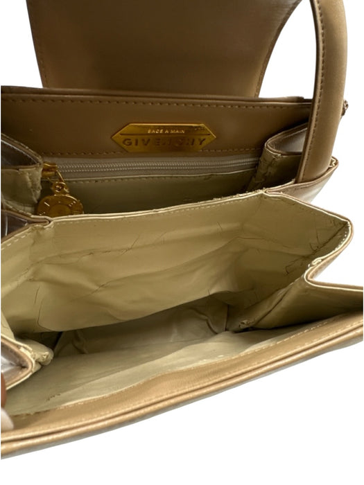 Givenchy Beige Leather Gold hardware Top Handle Flap Bag Beige / XS