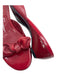 Salvatore Ferragamo Shoe Size 8.5 Red Leather Open Toe & Heel Kitten Heel Pumps Red / 8.5