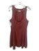 Free People Size L Brown Red Polyester Blend Sleeveless Paneled Open Back Dress Brown Red / L